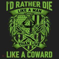 2nd Amendment I'd Rather Die Like A Man Than Live Like A Coward Beanie thumb 2