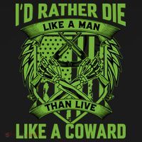2nd Amendment I'd Rather Die Like A Man Than Live Like A Coward Ornament thumb 1