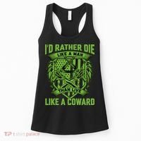 2nd Amendment I'd Rather Die Like A Man Than Live Like A Coward Women's Tank Top thumb 0