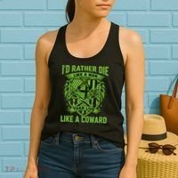 2nd Amendment I'd Rather Die Like A Man Than Live Like A Coward Women's Tank Top thumb 2
