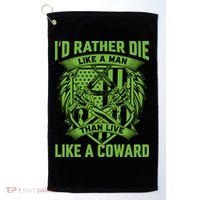 2nd Amendment I'd Rather Die Like A Man Than Live Like A Coward Golf Towel thumb 0