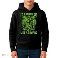 2nd Amendment I'd Rather Die Like A Man Than Live Like A Coward Kids Hoodie thumb 4