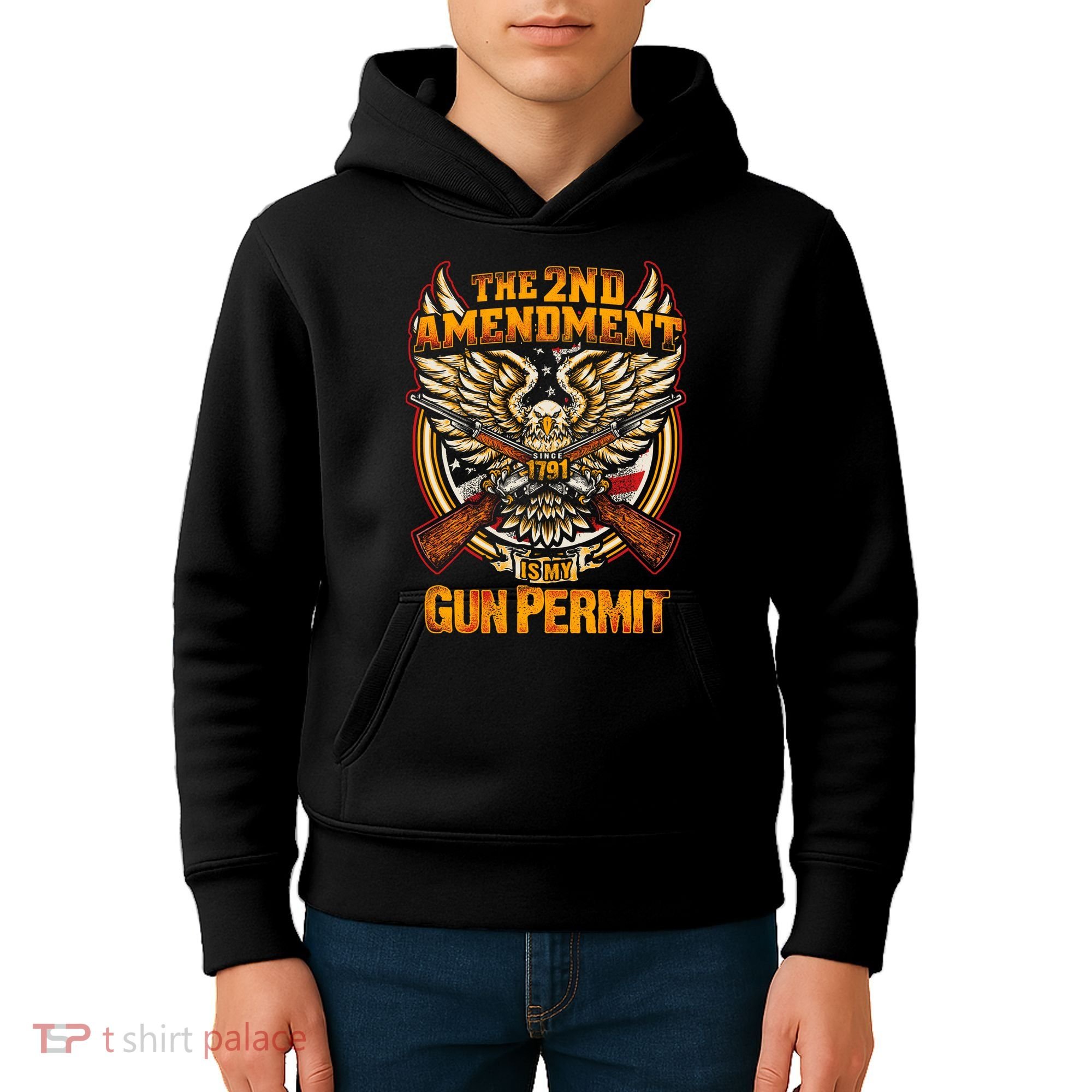2nd Amendment Is My Gun Permit Kids Hoodie