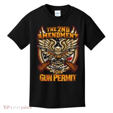 2nd Amendment Is My Gun Permit Kids T-Shirt