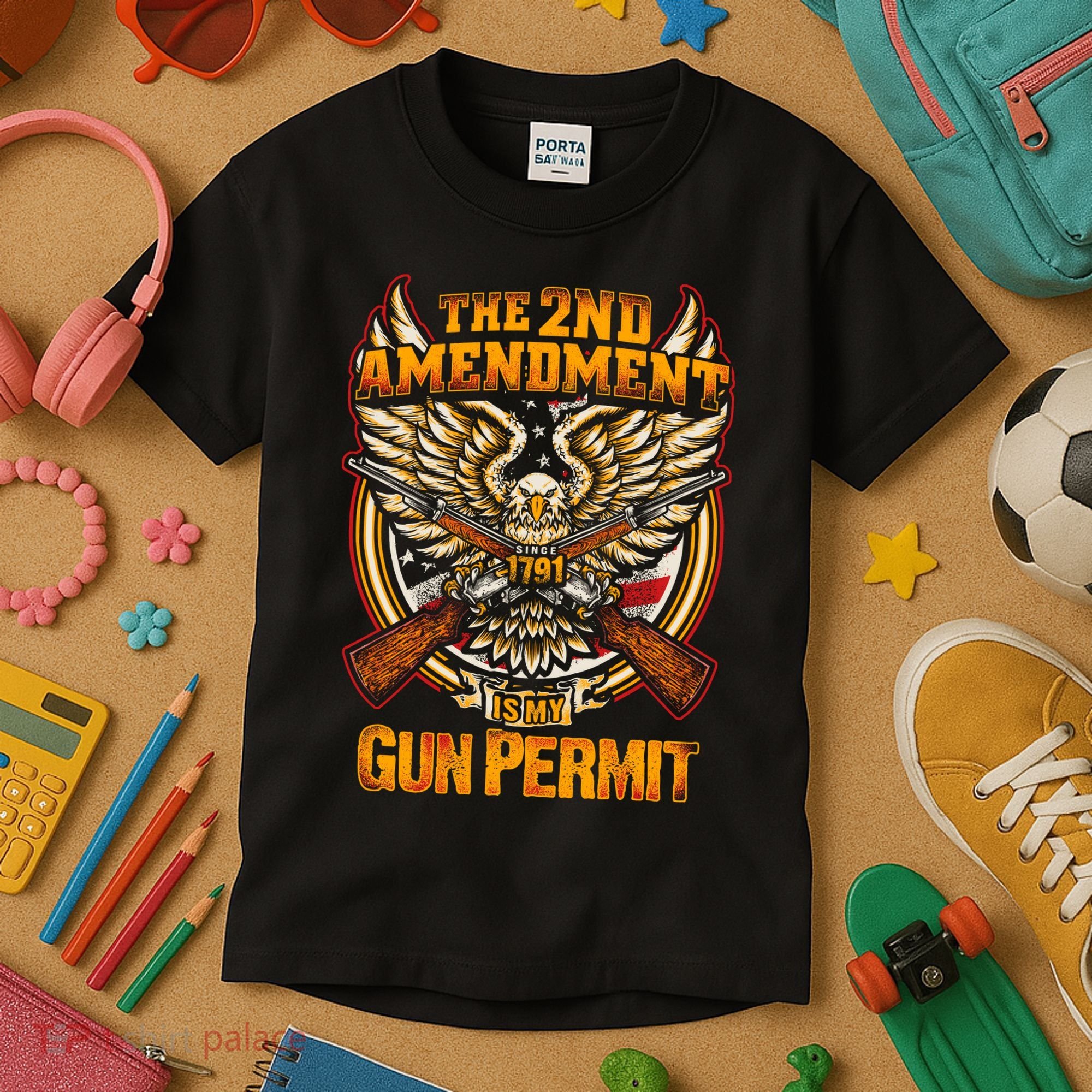 2nd Amendment Is My Gun Permit Kids T-Shirt
