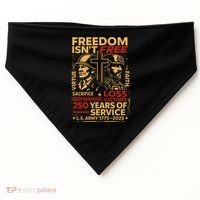 250th Anniversary Military Memorial Day 250 Years USA-Made Doggie Bandana thumb 0