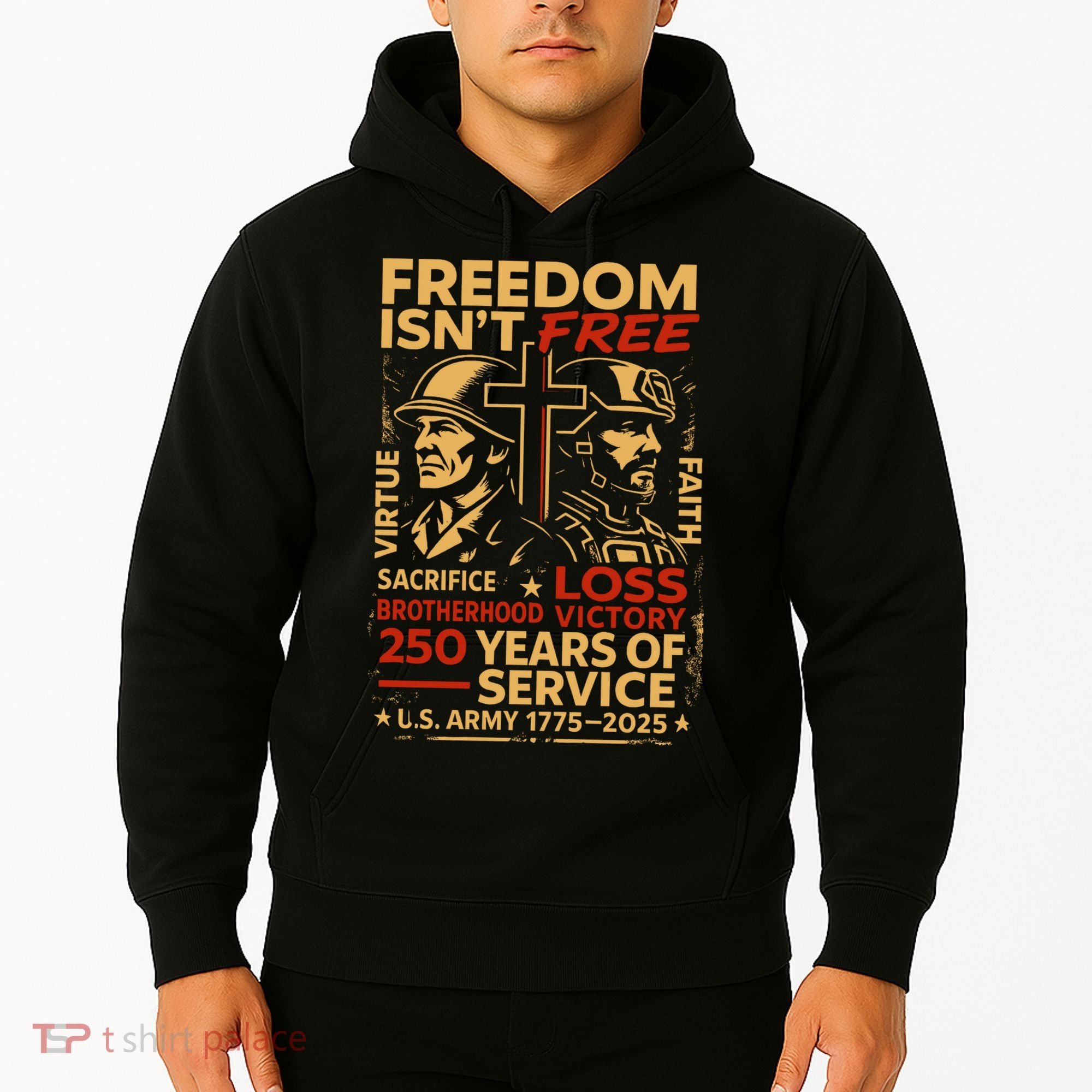 250th Anniversary Military Memorial Day 250 Years Hoodie