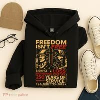 250th Anniversary Military Memorial Day 250 Years Hoodie thumb 4
