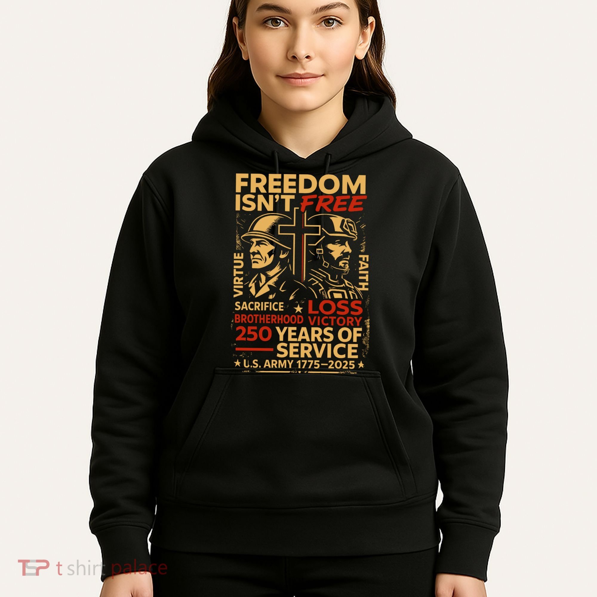 250th Anniversary Military Memorial Day 250 Years Hoodie