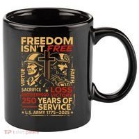 250th Anniversary Military Memorial Day 250 Years 11oz C Handle Ceramic Mug thumb 0