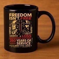 250th Anniversary Military Memorial Day 250 Years 11oz C Handle Ceramic Mug thumb 3