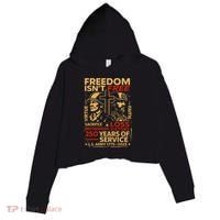 250th Anniversary Military Memorial Day 250 Years Crop Fleece Hoodie thumb 0
