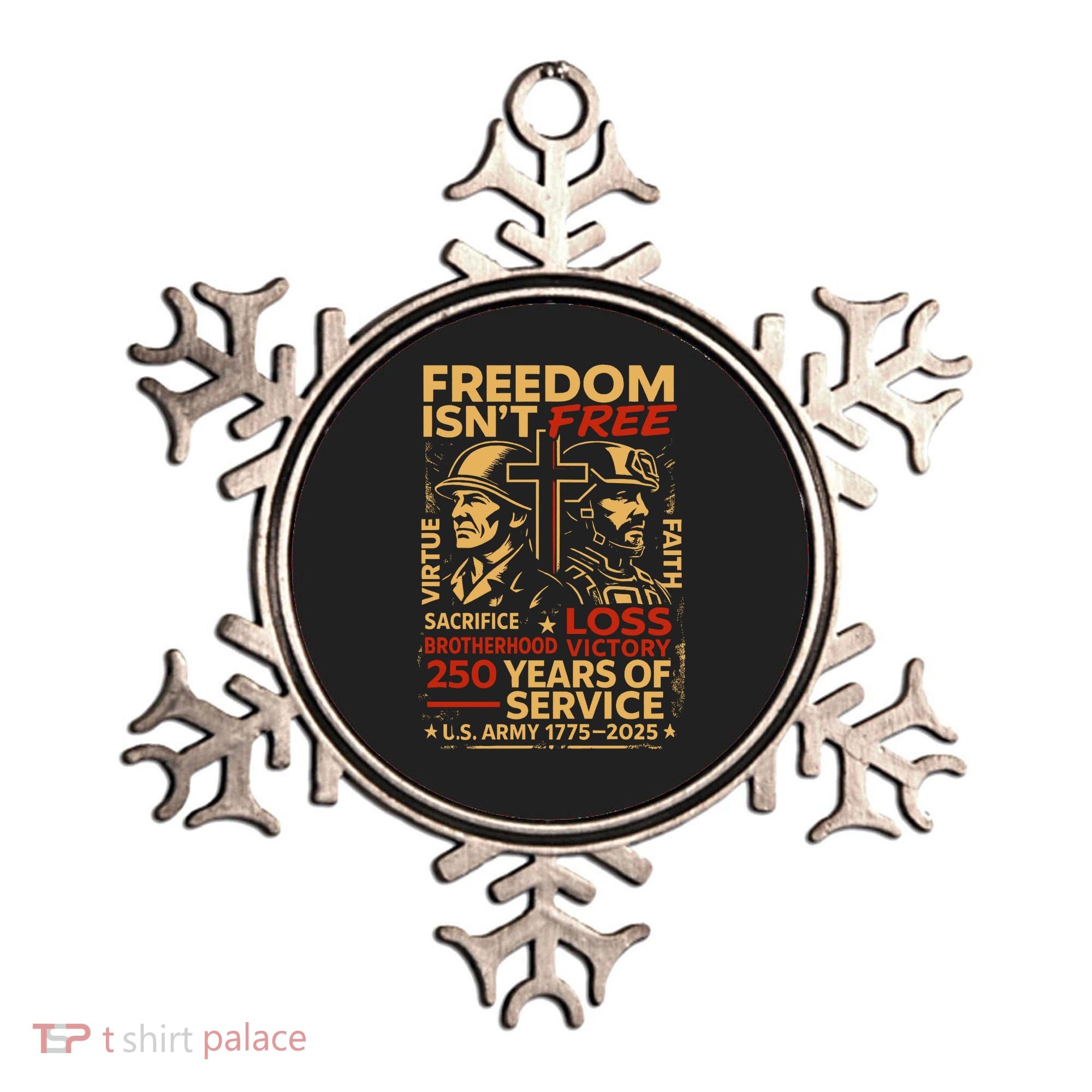 250th Anniversary Military Memorial Day 250 Years Ornament