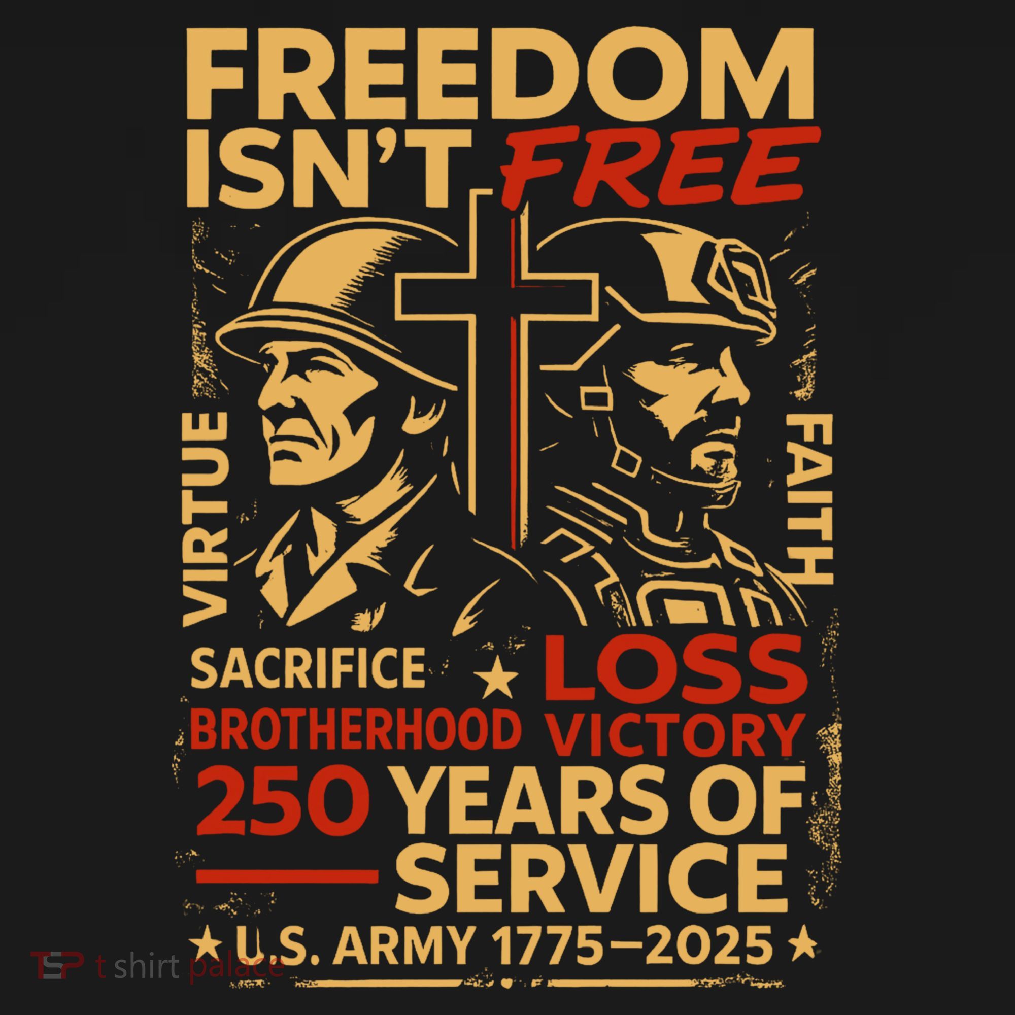 250th Anniversary Military Memorial Day 250 Years Baby Bodysuit