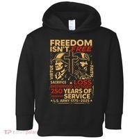 250th Anniversary Military Memorial Day 250 Years Toddler Hoodie thumb 0