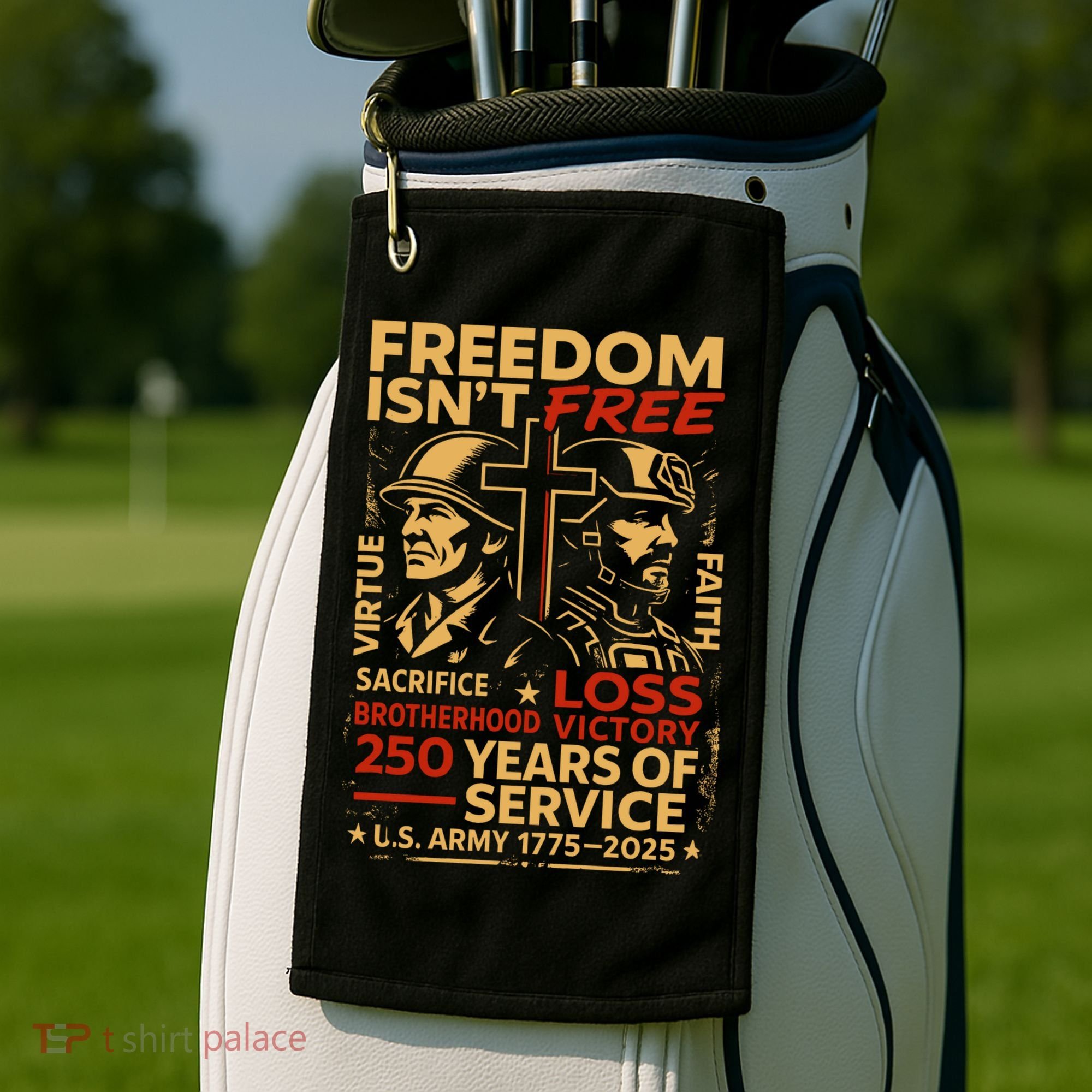 250th Anniversary Military Memorial Day 250 Years Golf Towel