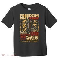 250th Anniversary Military Memorial Day 250 Years Toddler T-Shirt thumb 0