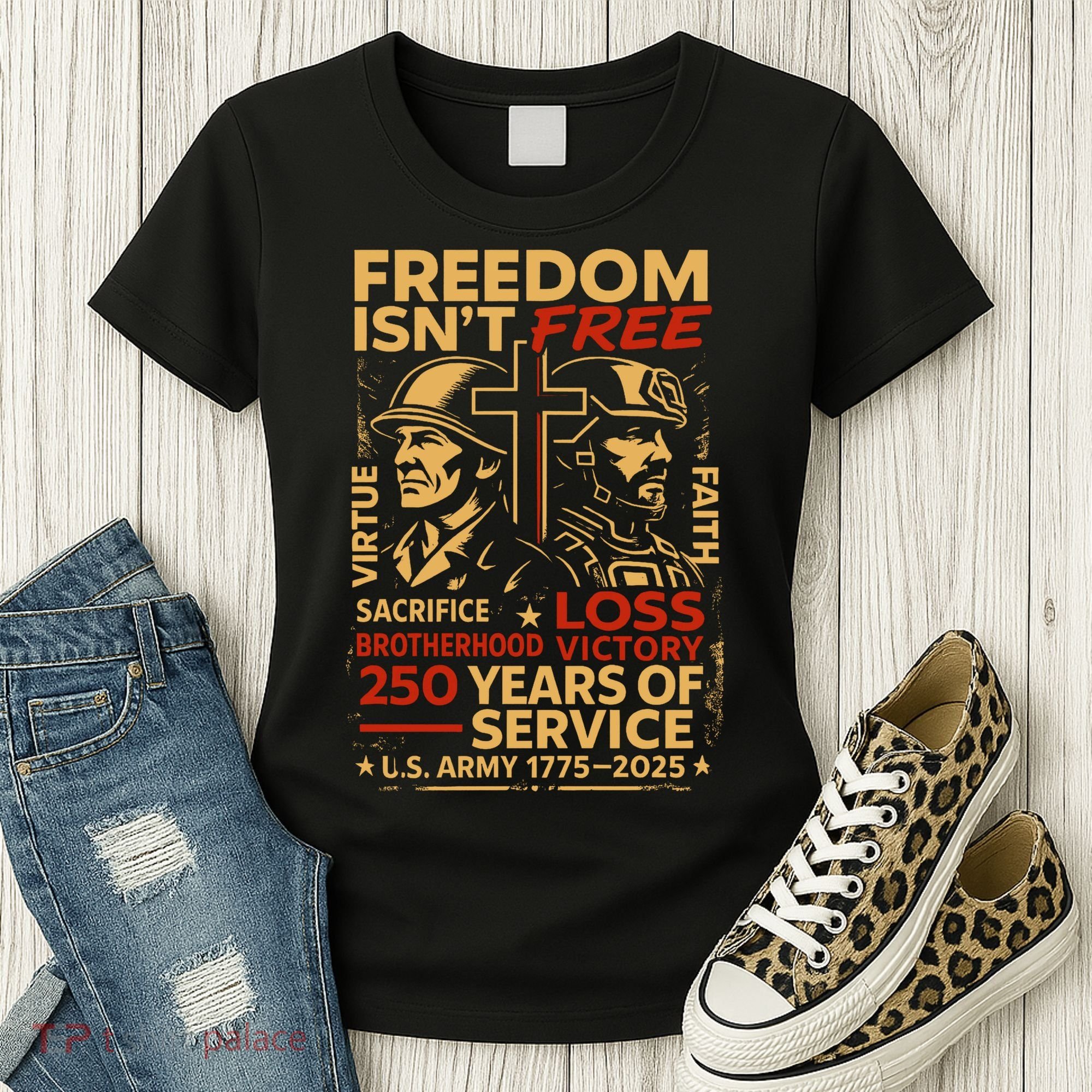 250th Anniversary Military Memorial Day 250 Years Women's T-Shirt
