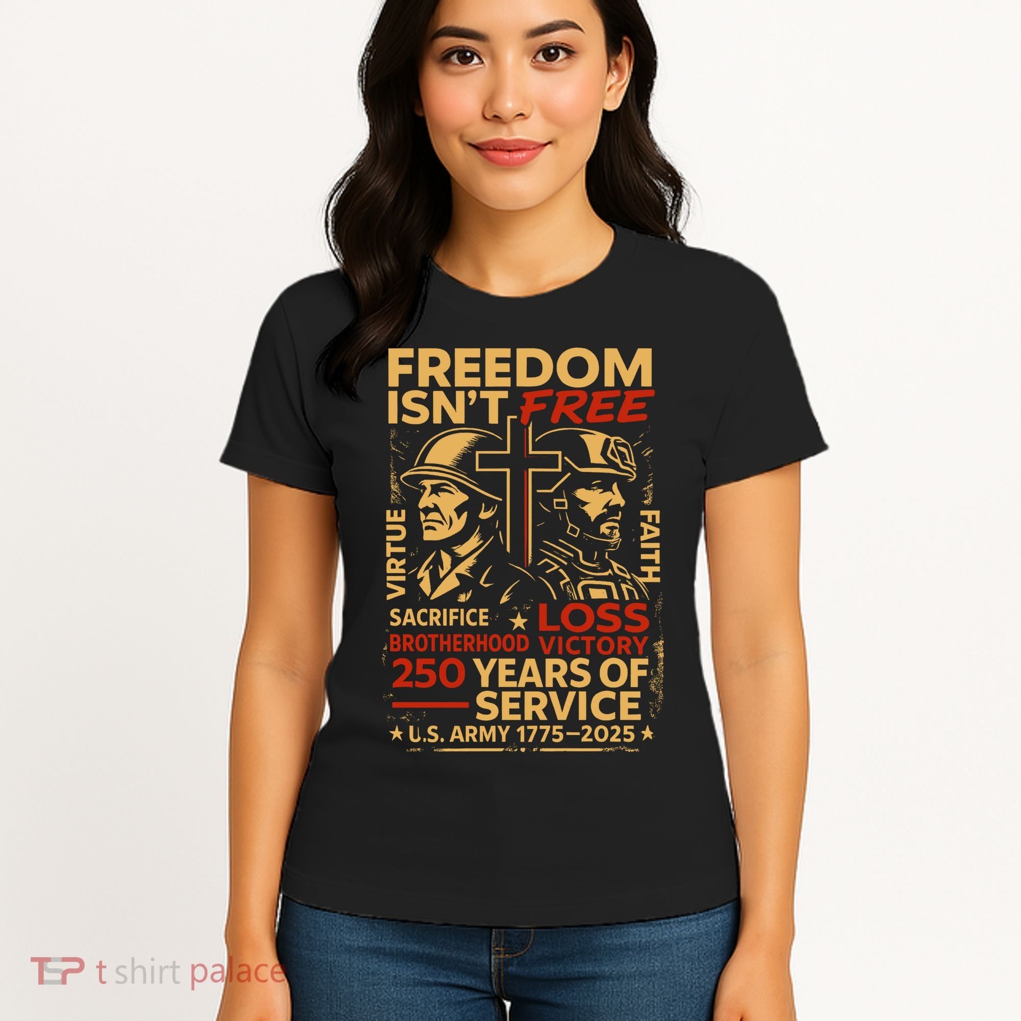 250th Anniversary Military Memorial Day 250 Years Women's T-Shirt