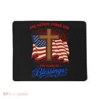 250th Anniversary One Nation Under God 250 Years Of Blessings America Flag Mousepad thumb 0