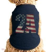 2nd Amendment Patriotic Gun Owner American Flag Rifle Doggie Tank thumb 0