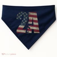 2nd Amendment Patriotic Gun Owner American Flag Rifle USA-Made Doggie Bandana thumb 0
