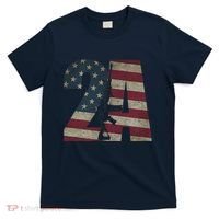2nd Amendment Patriotic Gun Owner American Flag Rifle T-Shirt thumb 0
