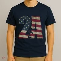 2nd Amendment Patriotic Gun Owner American Flag Rifle T-Shirt thumb 3
