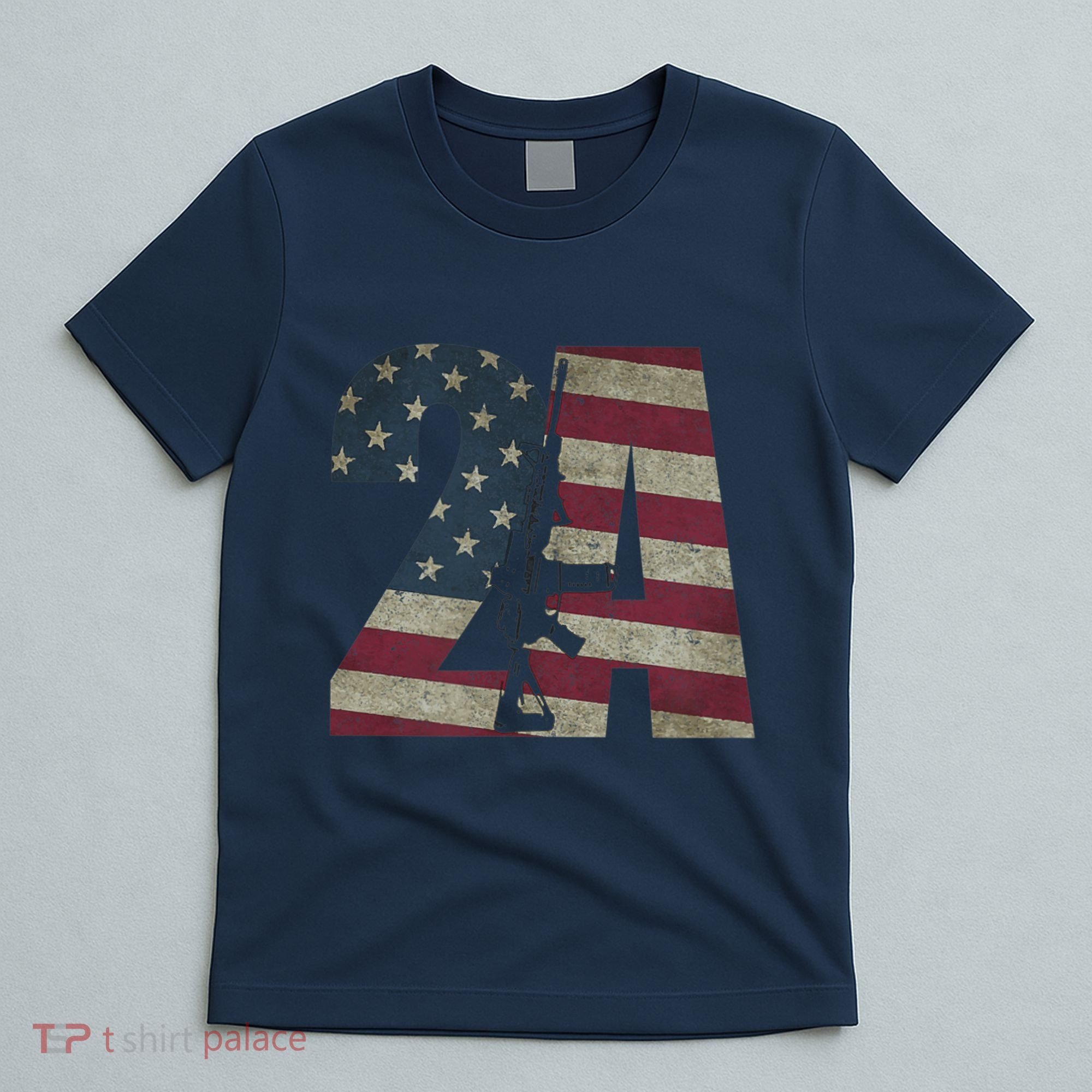2nd Amendment Patriotic Gun Owner American Flag Rifle T-Shirt