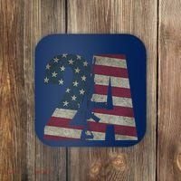 2nd Amendment Patriotic Gun Owner American Flag Rifle Coaster thumb 0