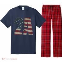 2nd Amendment Patriotic Gun Owner American Flag Rifle Pajama Set thumb 0