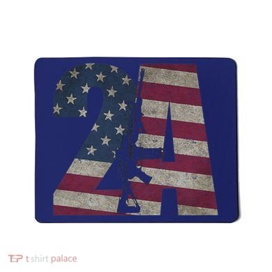 2nd Amendment Patriotic Gun Owner American Flag Rifle Mousepad