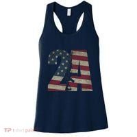 2nd Amendment Patriotic Gun Owner American Flag Rifle Women's Tank Top thumb 0