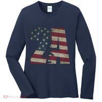 2nd Amendment Patriotic Gun Owner American Flag Rifle Women's Long Sleeve Shirt thumb 0