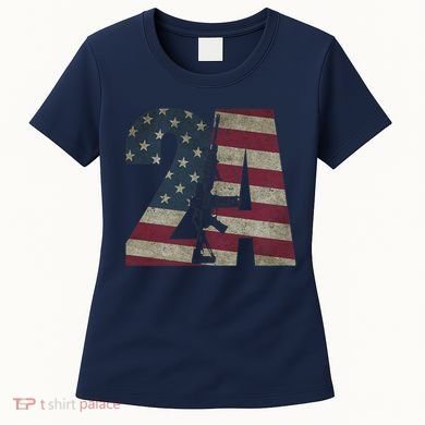 2nd Amendment Patriotic Gun Owner American Flag Rifle Women's T-Shirt