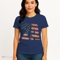 2nd Amendment Patriotic Gun Owner American Flag Rifle Women's T-Shirt thumb 4