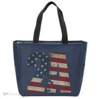 2nd Amendment Patriotic Gun Owner American Flag Rifle Tote Bag thumb 0