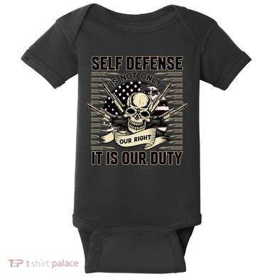 2nd Amendment Self Defense Baby Bodysuit