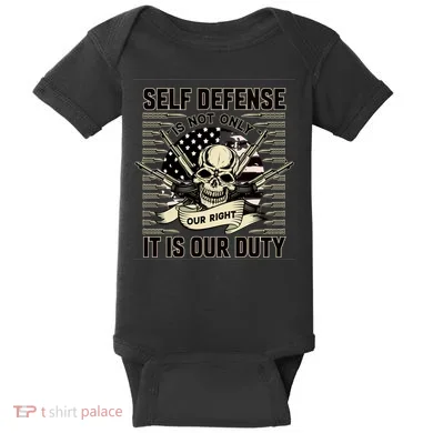 2nd Amendment Self Defense Baby Bodysuit
