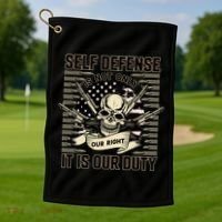 2nd Amendment Self Defense Golf Towel thumb 1