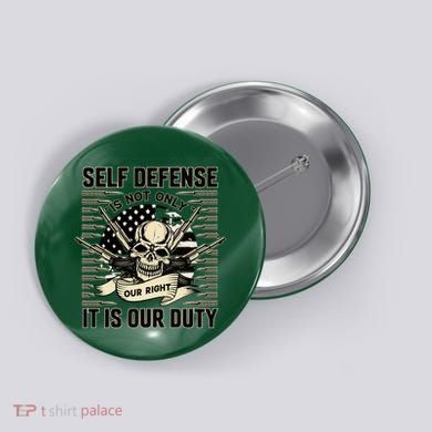 2nd Amendment Self Defense Button