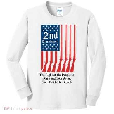 2nd Amendment Script Kids Long Sleeve Shirt