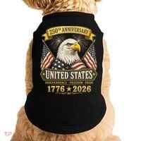 250th Anniversary USA 250 Years Independence Freedom Pride Doggie Tank thumb 0