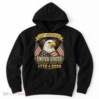 250th Anniversary USA 250 Years Independence Freedom Pride Hoodie thumb 0