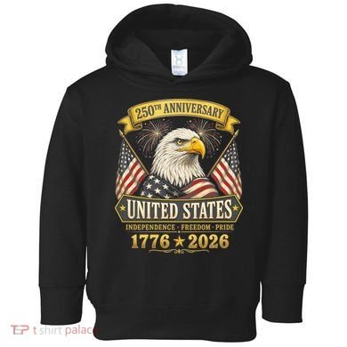 250th Anniversary USA 250 Years Independence Freedom Pride Toddler Hoodie