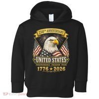250th Anniversary USA 250 Years Independence Freedom Pride Toddler Hoodie thumb 0