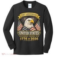 250th Anniversary USA 250 Years Independence Freedom Pride Kids Long Sleeve Shirt thumb 0