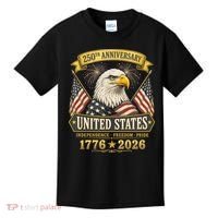 250th Anniversary USA 250 Years Independence Freedom Pride Kids T-Shirt thumb 0