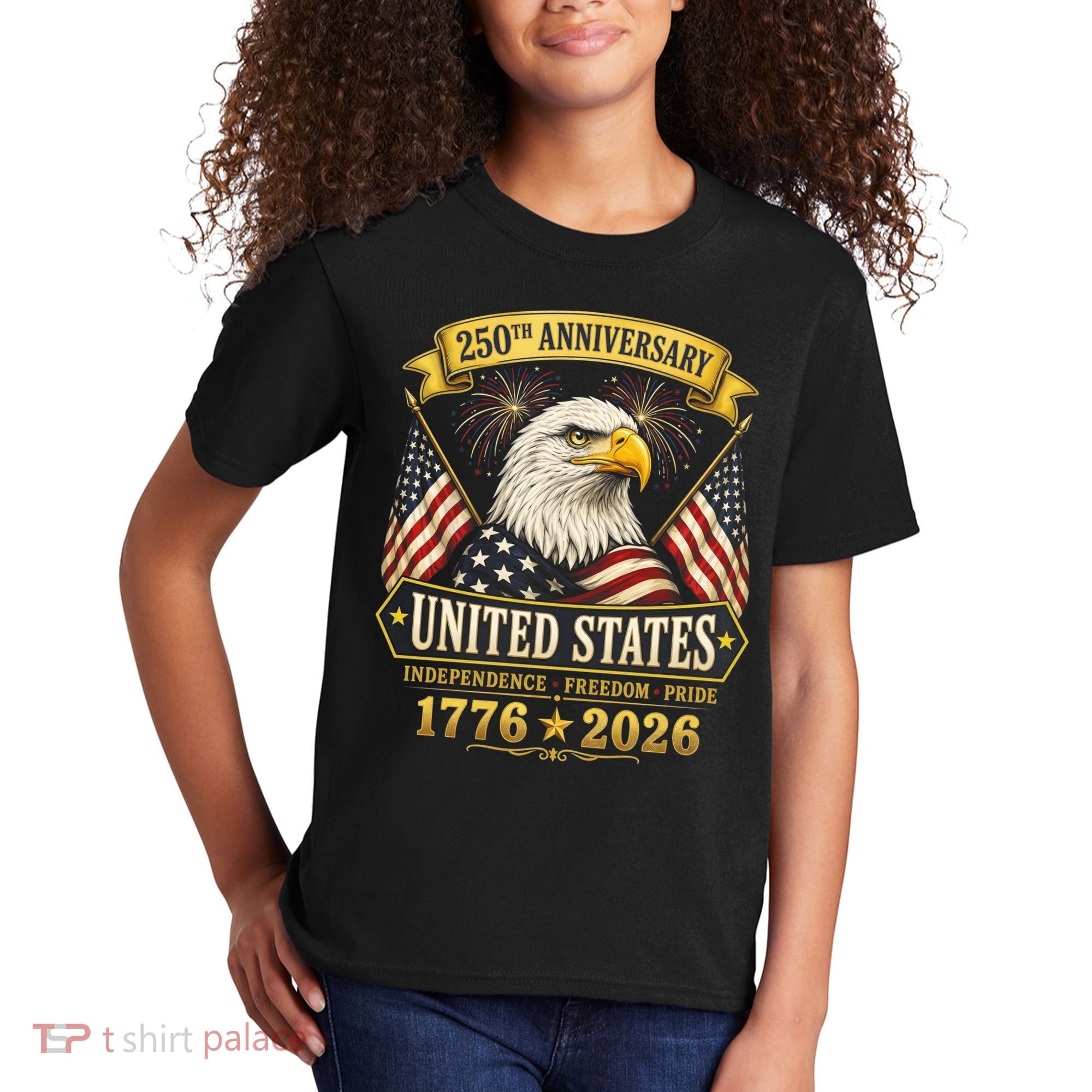 250th Anniversary USA 250 Years Independence Freedom Pride Kids T-Shirt