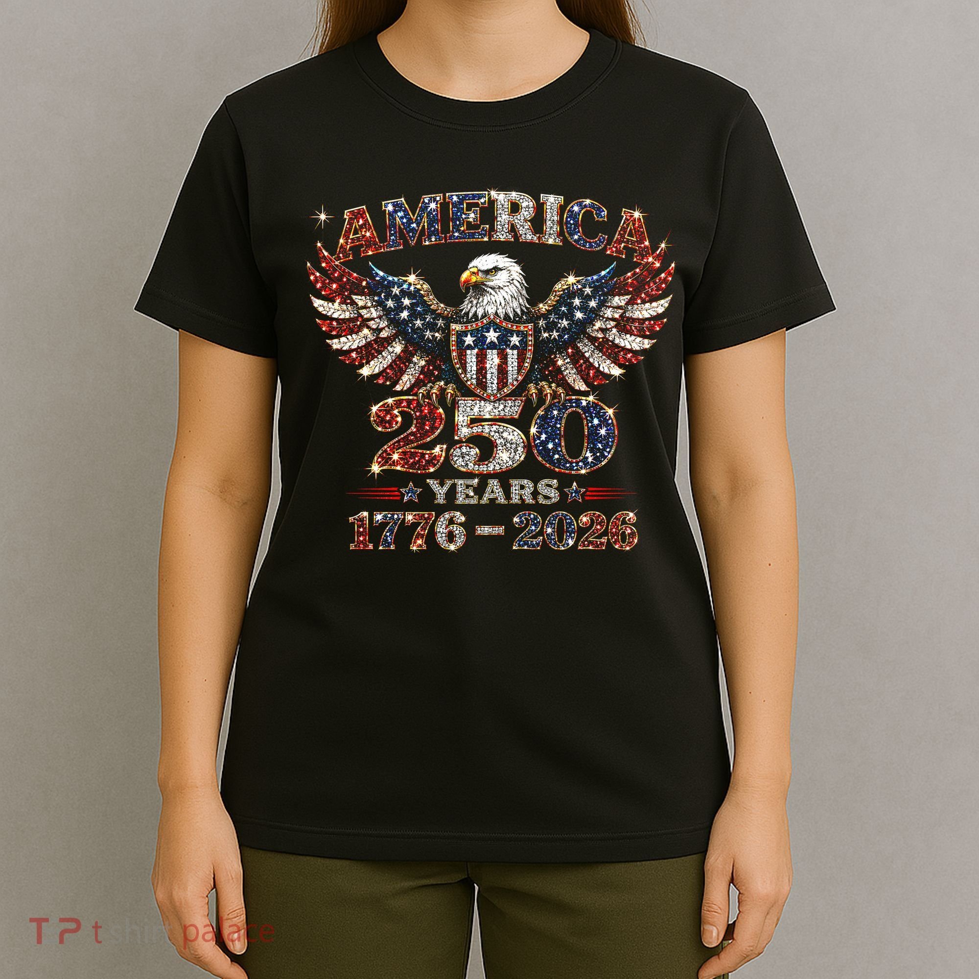 250th Anniversary USA 4th Of July Patriotic Eagle 1776-2026 T-Shirt